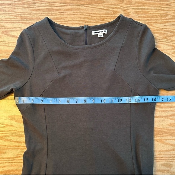 Whistles Long Sleeve Green Dress Viscose 10 - Picture 7 of 10